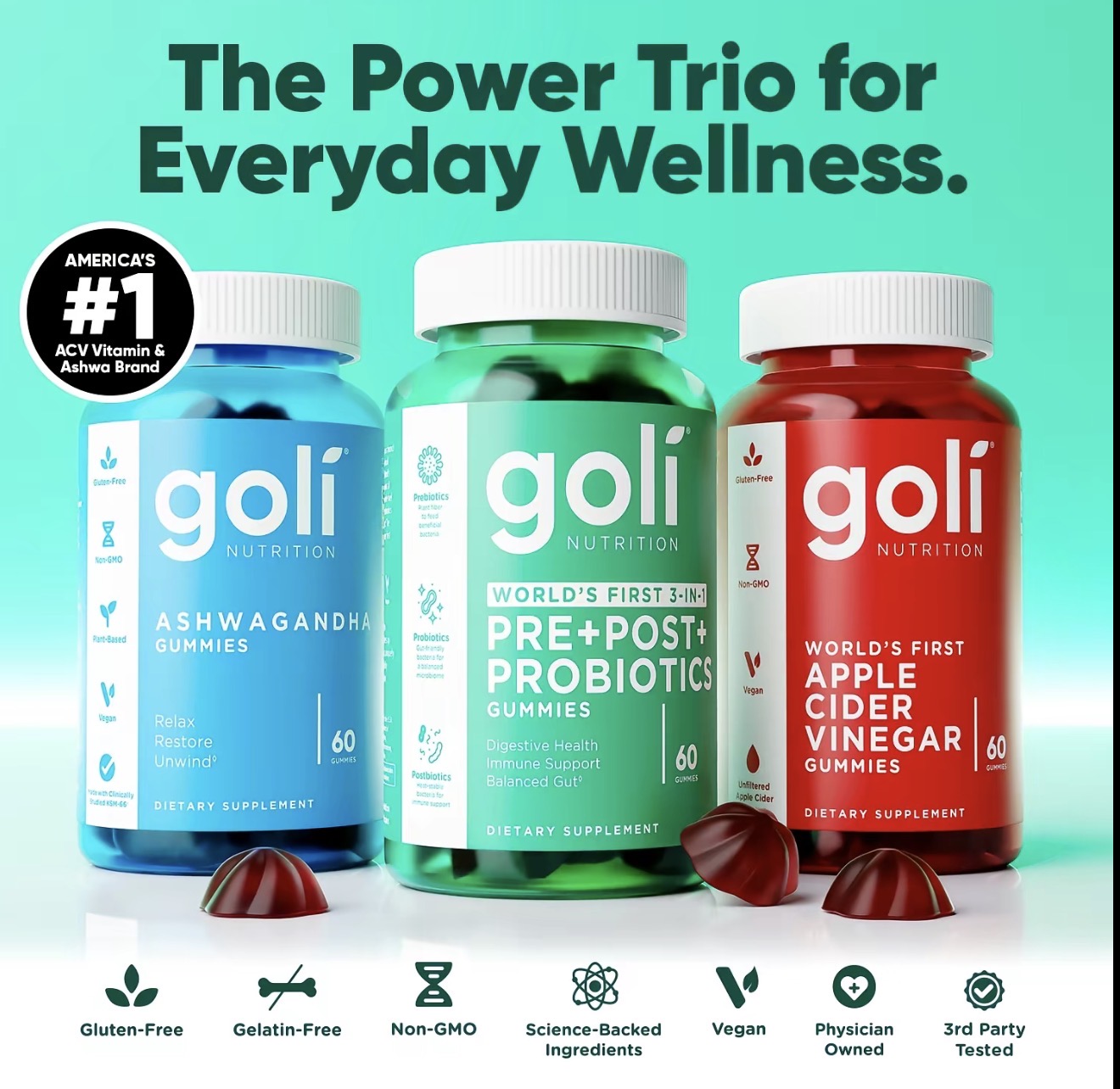 Goli Power Wellness Trio for Stress